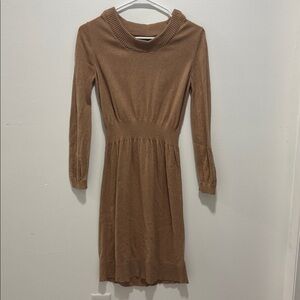 Old Navy Tan Long Sleeve Dress
